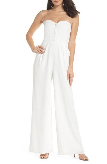 Women's Joanna August Aretha Strapless Jumpsuit - White