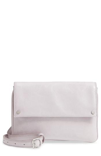 Treasure & Bond Harper Glazed Leather Crossbody Bag - Grey