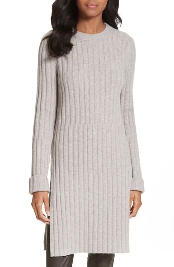 Women's Joseph Side Slit Ribbed Wool Blend Tunic
