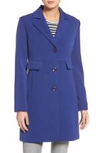 Women's Kenneth Cole A-line Ponte Coat - Blue