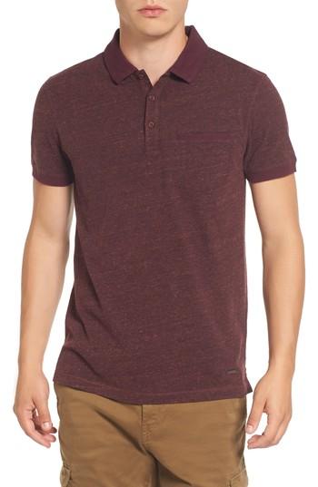 Men's Boss Orange Push Heathered Polo, Size - Red