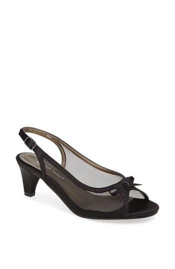 Women's David Tate 'prom' Slingback Sandal .5 N - Black