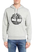 Men's Timberland Logo Hoodie Sweatshirt, Size - Grey