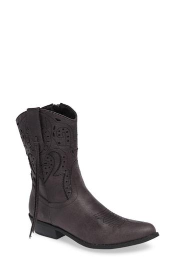 Women's Coconuts By Matisse Nash Perforated Cowgirl Boot M - Grey
