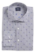 Men's John W. Nordstrom Trim Fit Check Dress Shirt - Blue