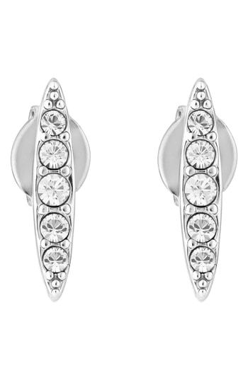 Women's Adore Pave Crystal Navette Stud Earrings