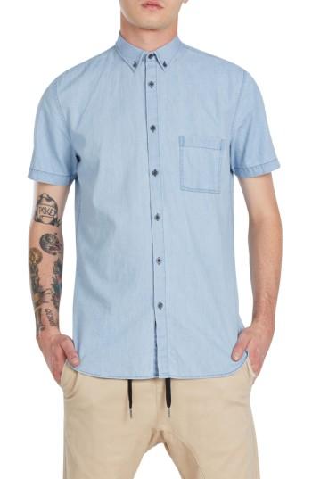 Men's Zanerobe 7ft Chambray Woven Shirt - Blue