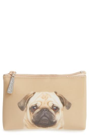 Catseye London Caramel Pug Small Zip Pouch