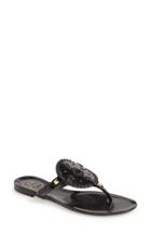 Women's Jack Rogers 'georgica' Jelly Flip Flop M - Black