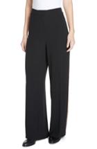 Women's Eileen Fisher High Waist Side Stripe Silk Crepe Pants - Black