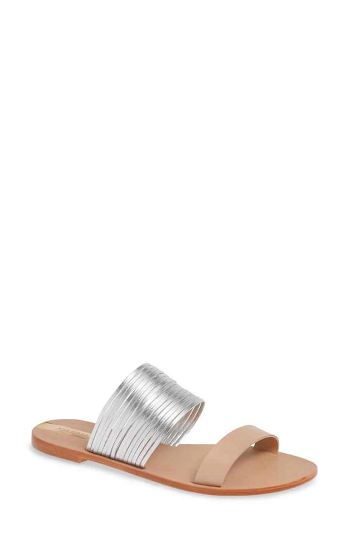 Women's Kaanas Samos Slide Sandal M - Metallic