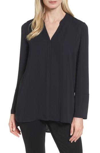 Women's Nic+zoe Endless Empire Matte Satin Blouse - Black