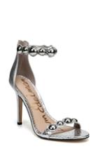 Women's Sam Edelmen Addison Embellished Ankle Strap Sandal M - Metallic