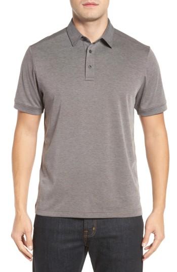 Men's John W. Nordstrom Regular Fit Pima Cotton Blend Polo - Grey