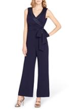 Women's Tahari Portrait Collar Jumpsuit - Blue