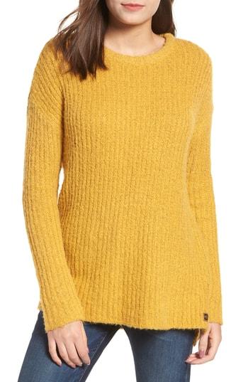 Women's Rip Curl Ana Long Crewneck Sweater - Yellow