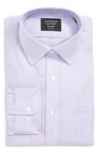 Men's Nordstrom Men's Shop Traditional Fit Check Dress Shirt .5 34/35 - Purple