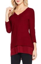 Women's Two By Vince Camuto Layered Look Top - Red