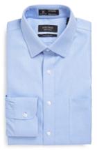Men's Nordstrom Men's Shop Smartcare(tm) Traditional Fit Solid Dress Shirt - 34 - Blue