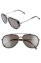 Men's Carrera Eyewear 59mm Polarized Aviator Sunglasses - Dark Ruthenium/ Gray Blue