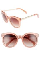 Women's Draper James 53mm Gradient Lens Round Sunglasses - Pink