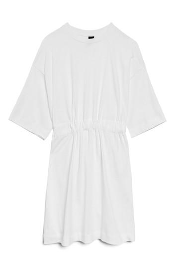 Women's Topshop Boutique Drawcord T-shirt Dress Us (fits Like 0) - White