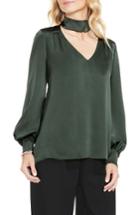 Women's Vince Camuto Mock Choker Neck Blouse - Green
