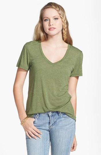 Bp. V-neck Tee (juniors) (2 For $28) Olive Capulet