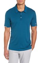 Men's Adidas Climachill Stripe Golf Polo, Size - Blue