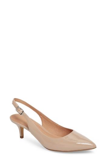 Women's Halogen Elyse Slingback Pump M - Beige