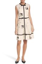 Women's Ted Baker London Ilvy Embroidered Fit & Flare Dress - Ivory