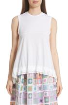 Women's Tricot Comme Des Garcons Ruffle Hem Tank - White