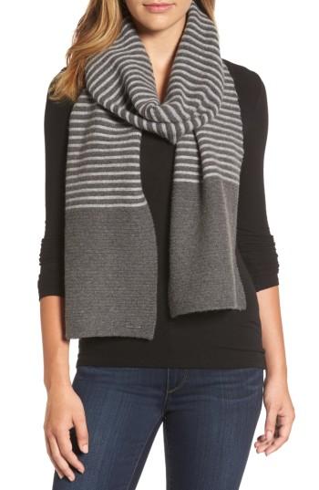 Women's Michael Michael Kors Double Links Wool & Cashmere Scarf, Size - Grey