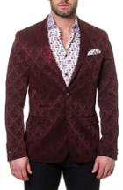 Men's Maceoo Elegance Damask Sport Coat (s) - Red