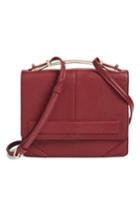 Sole Society Krista Faux Leather Crossbody Bag - Red