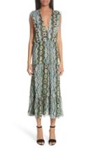 Women's Dress The Population Lori Sequin Plunging Chiffon Gown
