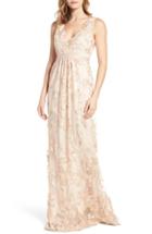 Women's Adrianna Papell Embroidered Tulle Gown