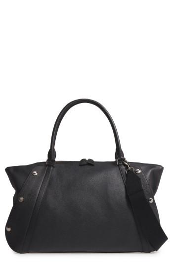 Akris Small Aimee Convertible Calfskin Satchel - Black