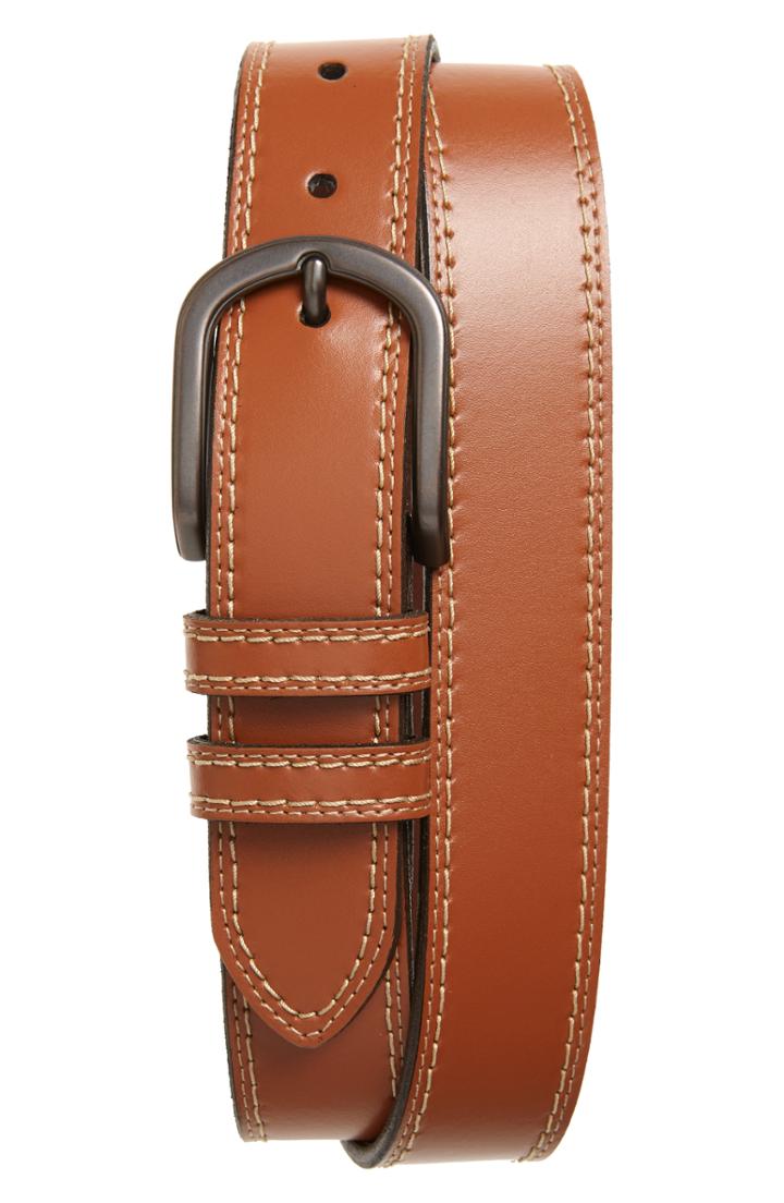 Men's Torino Leather Belt - Cognac