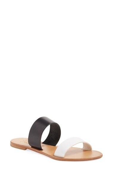 Women's Joie A La Plage 'sable' Leather Slip-on Sandal Us / 35eu - Black