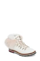Women's Moncler Solange Hiking Boot With Genuine Mink Fur Trim Us / 36eu - White