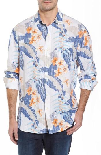 Men's Tommy Bahama Liviea Leaves Linen Blend Camp Shirt