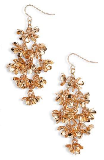 Women's Halogen Floral Bouquet Drop Earrings