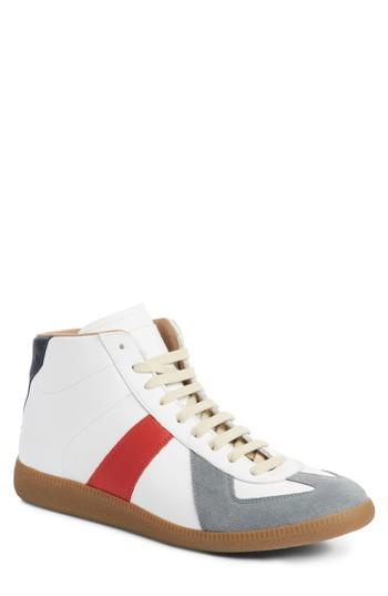 Men's Mm6 Maison Margiela Replica High Top Sneaker Us / 40eu - White
