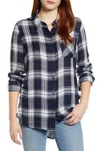 Women's Caslon Checkered Button Down Shirt Regular - Black