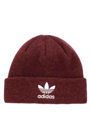 Men's Adidas Trefoil Ii Knit Cap - Red