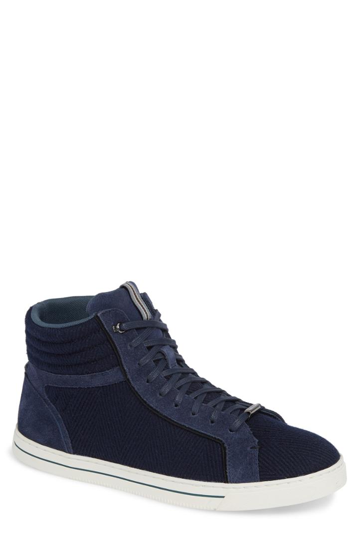 Men's Ted Baker London Luckan High Top Sneaker .5 M - Blue