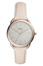 Women's Fossil Tailor Glitter Dial Leather Strap Watch, 35mm