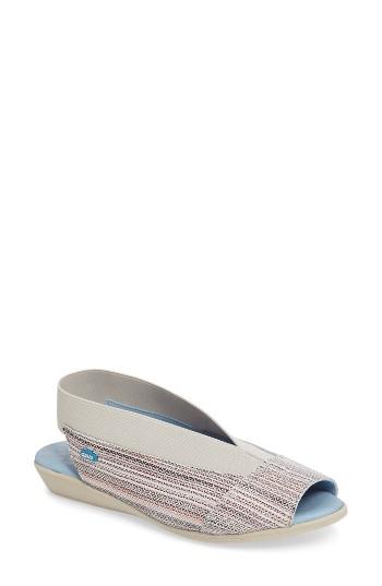 Women's Cloud 'caliber' Peep Toe Leather Flat -8.5us / 39eu - Red