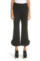 Women's Stella Mccartney Pleated Hem Crop Pants Us / 40 It - Black